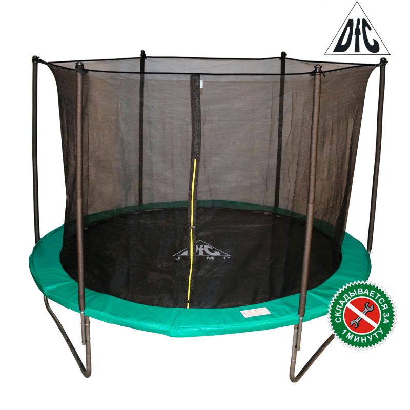 Купить Батут DFC JUMP 14ft складной, c сеткой, цвет apple green