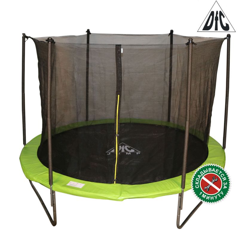 Купить Батут DFC JUMP 14ft складной, c сеткой, цвет apple green